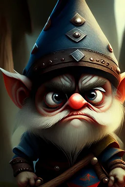 gnome big eyes being a bandit brutal chief