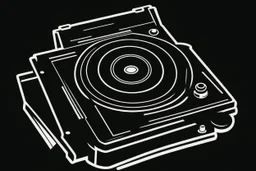 technics.1210,turntableclipart style simple stencil