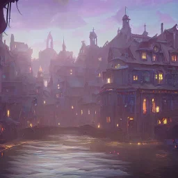 A school in a magical canal town for warlocks and witches