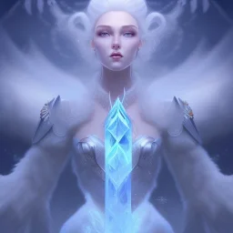 ice kingdom digital painting,a crystal - clear ice, majestic, ice fractal, Digital 2D Fantasy, Illustration,Character Design, magician