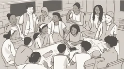 The representative image for this article depicts a group of students from diverse cultures and backgrounds interacting with each other in an open and stimulating educational environment. The students exchange ideas and experiences, engaging in what appears to be a lively cultural discussion. The image reflects positive social interaction and cultural learning in a diverse educational community, demonstrating an ongoing effort to understand and respect different cultures.