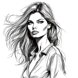 Drawing sketches Supermodel