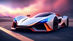 extreme future hypercar concept. 4k, highly detailed, ultra realistic cinematic lighting, 8k, vivid and colorful lighting, surreal photography, portrait. nebula sky