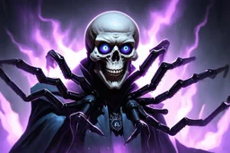 Death warmed over is a half flesh half machine version of the grim reapler with 8 spider like eyes and a central eye to see everying else.