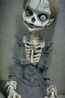 Very creepy skeletal ventriloquist doll