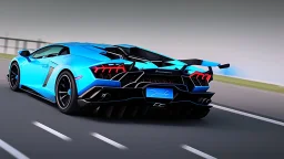 Lamborghini As Bugatti Full Tuned , 4k, photorealistic, Cinematic, rear view