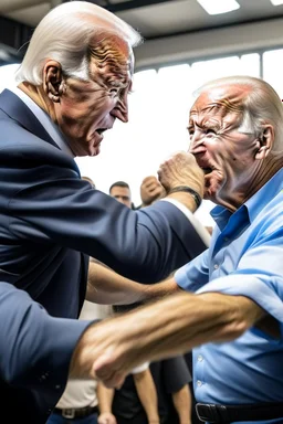 صورة لرجل يلكم جو بايدن