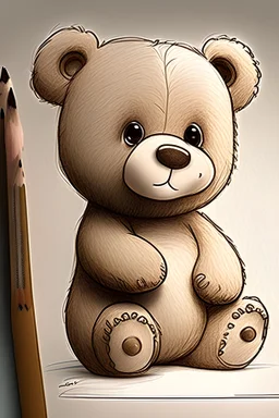 Draw a cute bear