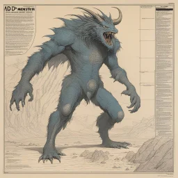 ConceptSheet: AD&D monster nycadaemon, with statistics [by Moebius]