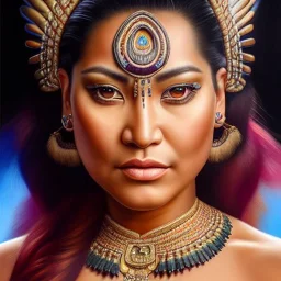 Ultra detailed fullbody Portrait in oil on canvas of busty female Maori warrior,extremely detailed digital painting,ultrarealistic skin,intense stare, extremely detailed face, crystal clear eyes, mystical colors ,perfectly centered image, perfect composition, rim light, beautiful lighting,masterpiece ,8k, stunning scene, raytracing, anatomically correct, in the style of Simon Bisley and Ohrai Noriyoshi and robert e howard and Steve Jung and Wizyakuza and uncannyknack.