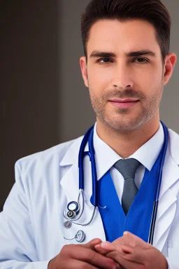 hyper realistic A centered image of male doctor