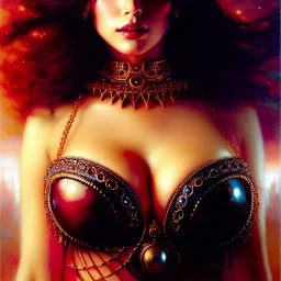 Drawing of beautiful face,busty Selene (Underworld),intense stare,Minimal ancient armor, balanciaga fashion clothe painting by gaston bussiere, greg rutkowski, yoji shinkawa, yoshitaka amano, tsutomu nihei, donato giancola, tim hildebrandt, oil on canvas, cinematic composition, extreme detail,fit full head inside picture,16k