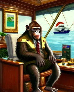 bored ape yacht club style - ape that is a forex trader