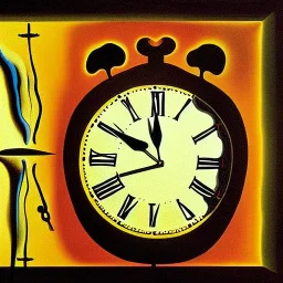 Melting clock painting by Salvador dali