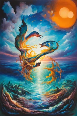 bending the edge of time; surrealistic modern art