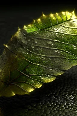 Organic leaf became metallic