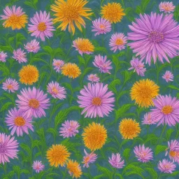 a highly detailed oil painting of Aster, 4 k resolution, 8 k resolution, high resolution, surface design pattern