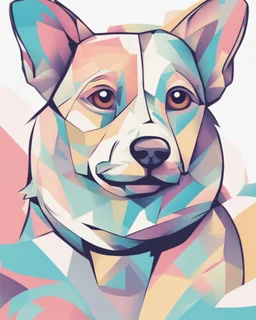 /imagine prompt: Zen Pup::2 Cubism, Pop art, Minimalism, Pastel colors, Surrealism, Cat memes:: t-shirt vector, center composition graphic design, splash brush,plain background::2 mockup::-2 --upbeta --ar 1:1