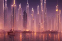 dubai city in the night, street, tron, cyborg, 8k, finely detailed, photo realistic