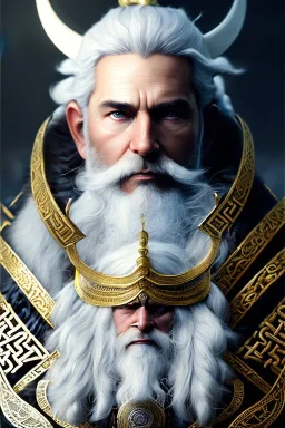 Detailed old viking king, white hair, black leather armor, intricate details, full body portrait, keep head in frame, black Japanese motif, concept art, highly detailed, digital painting, concept art, sharp focus, illustration, art by Yoji Shinkawa, WLOP and greg rutkowski and alphonse mucha and artgerm and yanjun Chen and Junji ito and Makoto Shinkai, HDR, octane render