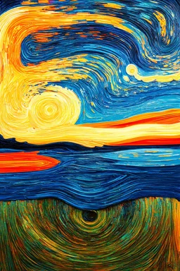 I am an empty howling wasteland of nothingness; cubic surrealism; Edvard Munch inspired Palette