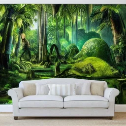 landscape mural alien jungle