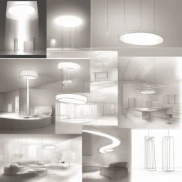 Lighting design, modern , sketches