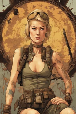 Rosamund Pike is Tank Girl is her iconic scene