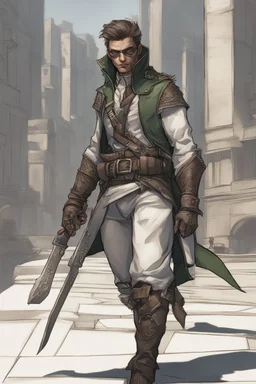 Male human rogue i na city