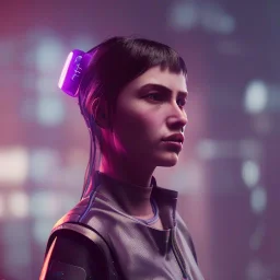 Cyberpunk outfit cool girl unreal 5, octane render,cinema4d, dynamic lighting, dramatic lighting, 4k, redshift render, highly detailed, hyper realistic, in space