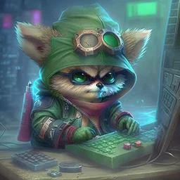 Teemo from League of Legends, as a Hacker
