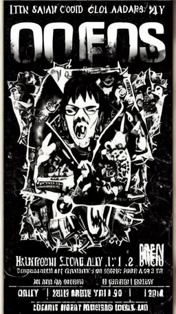 old school hardcore punk flyer