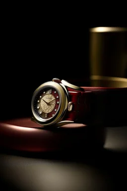 Produce an image of the fully cleaned two-tone Cartier watch elegantly displayed on a soft velvet surface, ready to be worn and admired."
