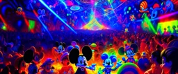 nostalgic Blast from the Past rave party cheerfull disney abstract