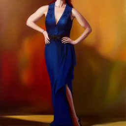 Full body portrait, painting, medium shot lady, style of Sharon Spiak