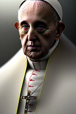 hi detail portrait of the pope, volumetric fog, 4k, trending art, depth of field, radiosity