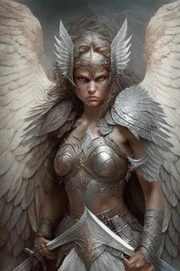 fierce female warrior angel