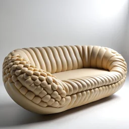 sofa inspired by the rounded pasta concept