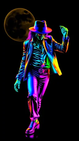 WPAP Pop art style Accurate Michael Jackson Sunglas dancing Moonwalker outside emboss 3d shiny cubis mirrors glass minimalist Neo Surrealisme Unique surrealistic artwork brutal multicolor neon colors,find details,UHD neons,black background