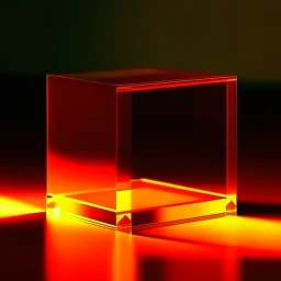 atmospheric deep orange light refracting