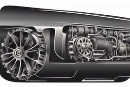 vector of a car engine, add details within this shape