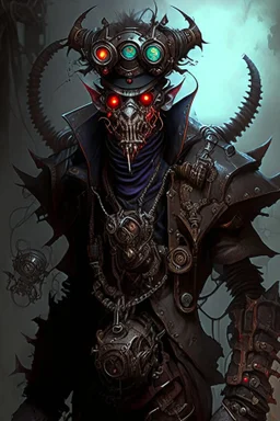 dark demon monster humanoid artificer steampunk engineer