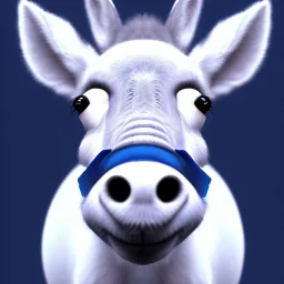 cute donkey with blue eyes