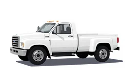 side of a generic truck(white, crew cab), digital illustration