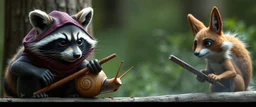 raccoon uncle fester snail fox ninjas "raccoons been causing trouble again"