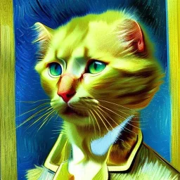 Portrait of a cat by Van Gogh