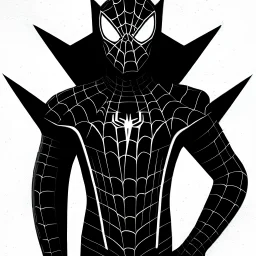 all black futuristic depiction of an armored cyberpunk spiderman, futuristic style spiderman, cyberpunk, comic book art