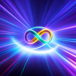 infinity symbol brightly coloured ∞ moving at warp speed, colours from infinity flowing through image with speed, DSLR with a 80mm lens, set to f/16 and a slow shutter speed of 1/15s, striking, neon, chiaroscuro, dramatic, captivating, powerful, fantasy, beautiful, octane render, 16k post-production, artstation: award-winning: atmospheric: commanding: fantastical: clarity: ultra quality: striking: brilliance: stunning colors: amazing depth; lens: f/11, 35mm