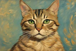 Портрет кота, стиль ван гога