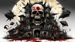 new world order in the style of, gore, horror, eerie, dark fantasy; HDR, UHD, TXAA, Ralph Steadman, Seb Mckinnon, impressionism, dadaism, surrealism in the style of, gore, horror, eerie, dark fantasy; HDR, UHD, TXAA, Ralph Steadman, Seb Mckinnon, impressionism, dadaism, surrealism